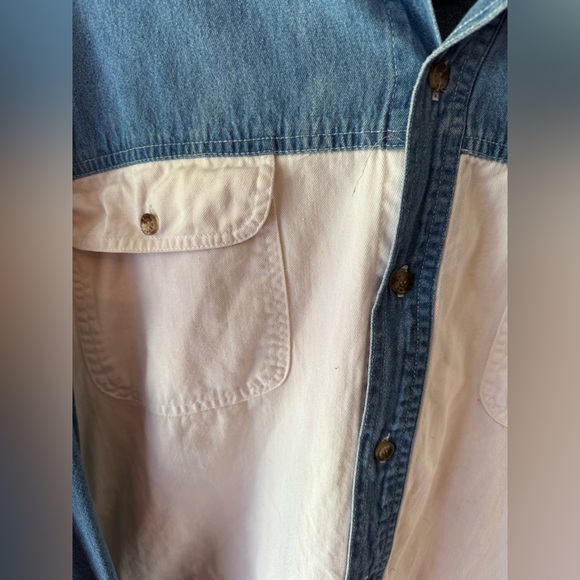 Vintage Faded Glory Colorblock Button Down - Picture 3 of 4